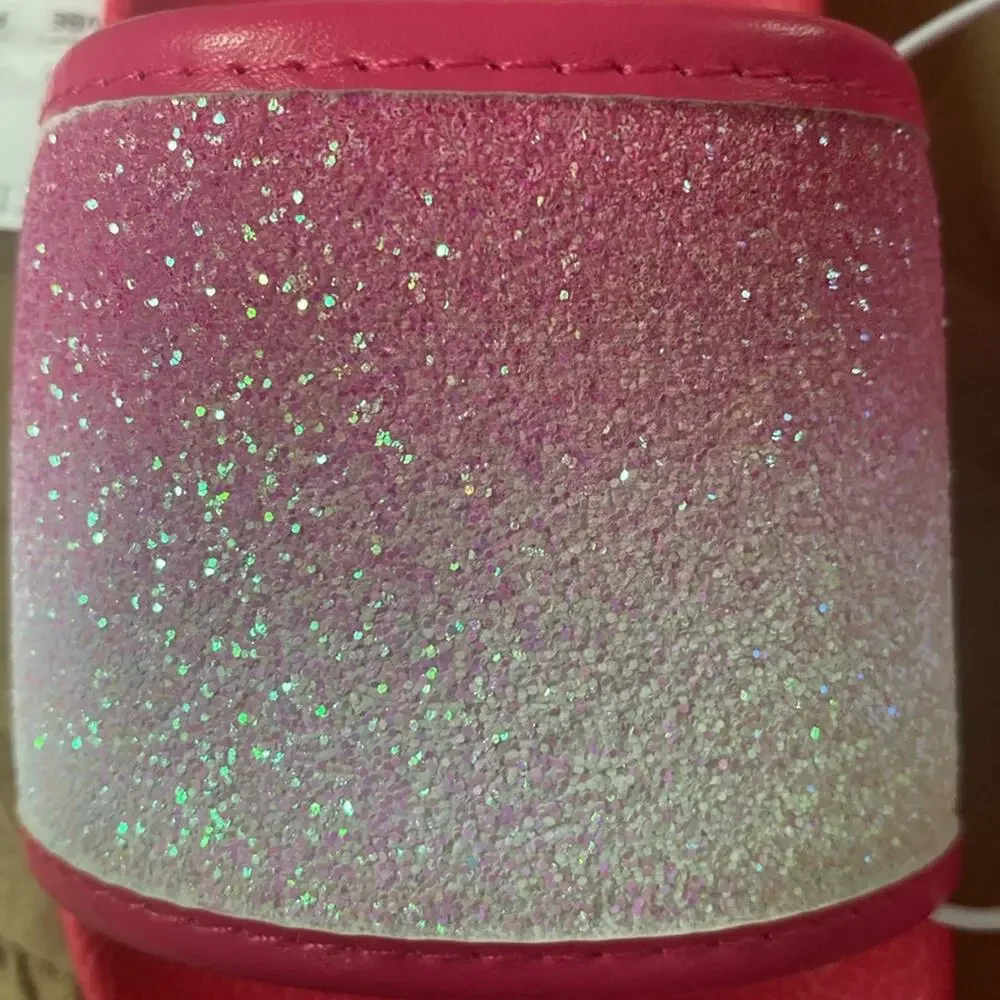 Crewcuts ombré glitter slide sandals